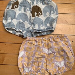 Zebi Baby %100 Linen Bloomer Short Bundle of 2 pieces, Size 2T